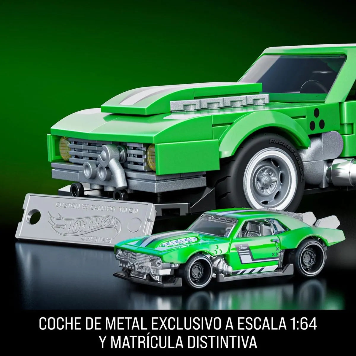 Mattel Brick Shop Hot Wheels Custom ’68 Camaro – Auto de Construcción Escala 1:32