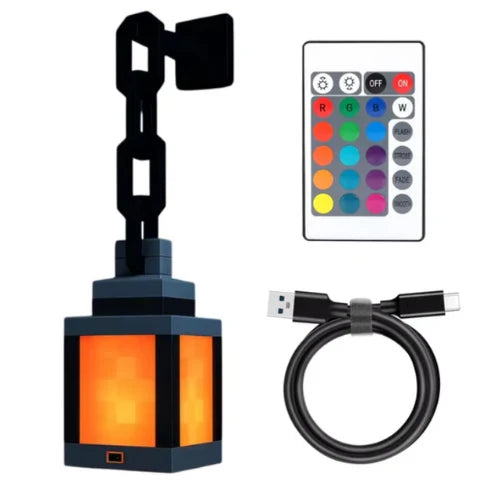 Lámpara Minecraft – Recargable USB con Control Remoto