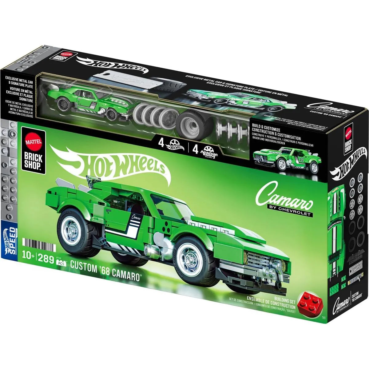 Mattel Brick Shop Hot Wheels Custom ’68 Camaro – Auto de Construcción Escala 1:32