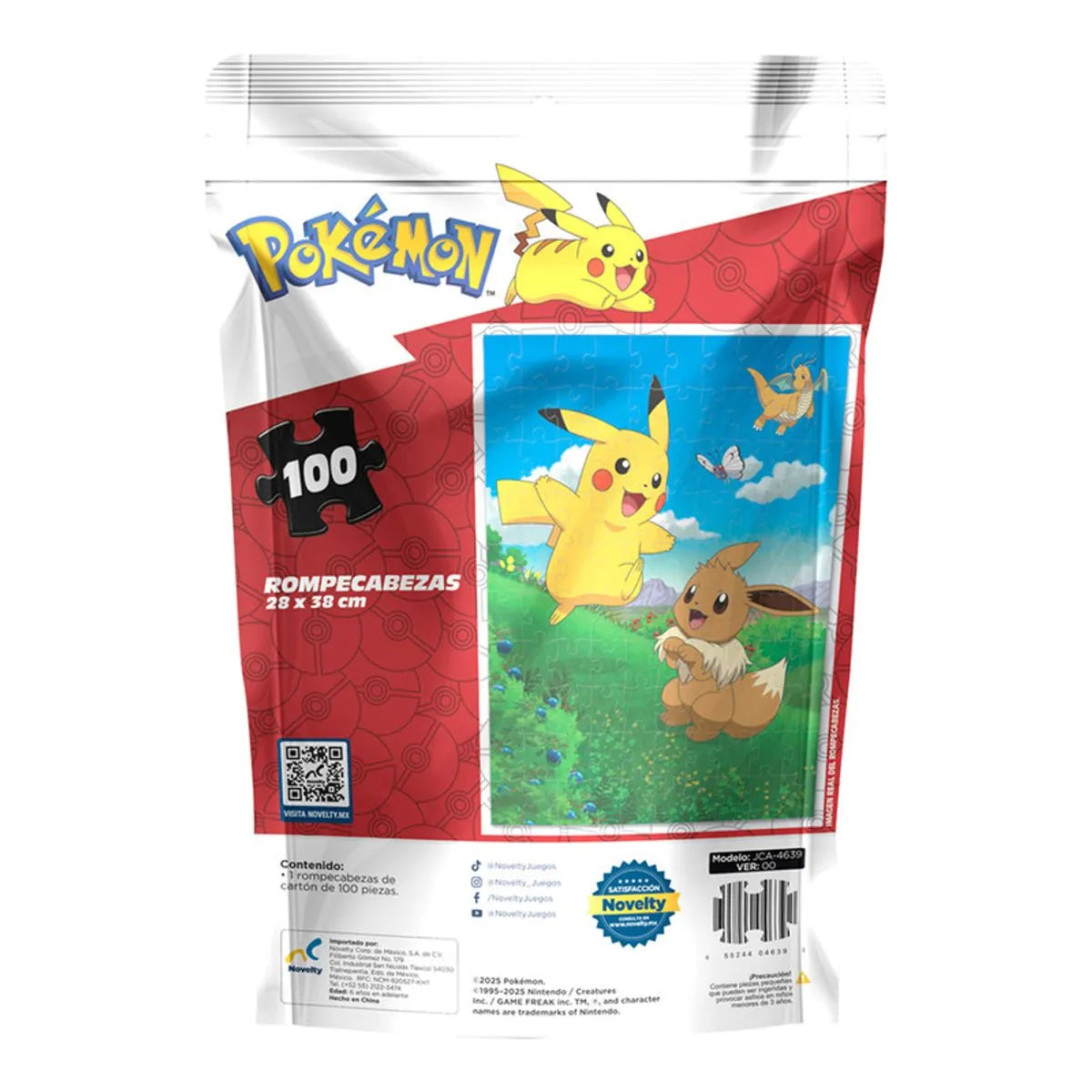 Rompecabezas Pokémon Eevee Bolsa Foil – 100 Piezas