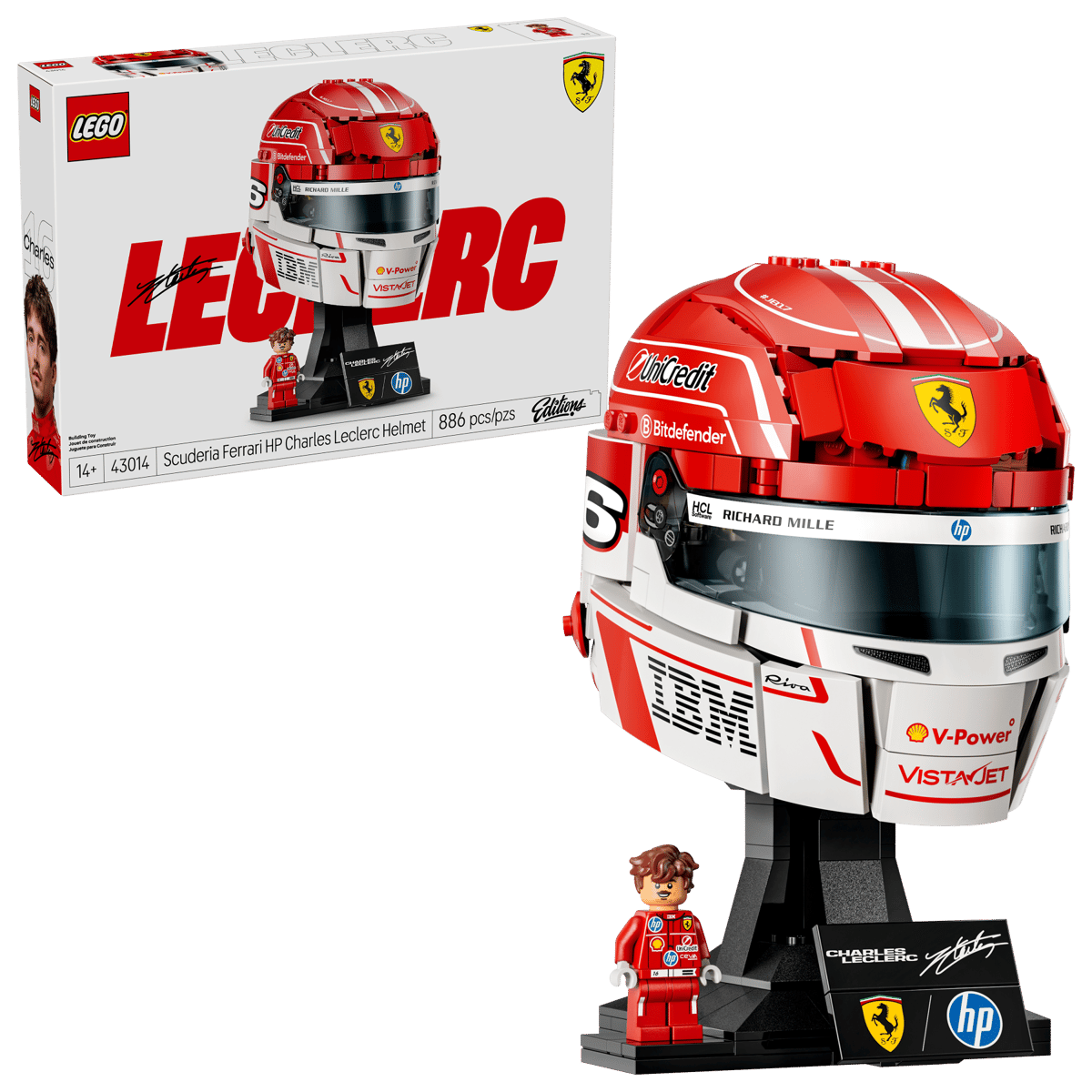 LEGO Scuderia Ferrari HP: Casco de Charles Leclerc