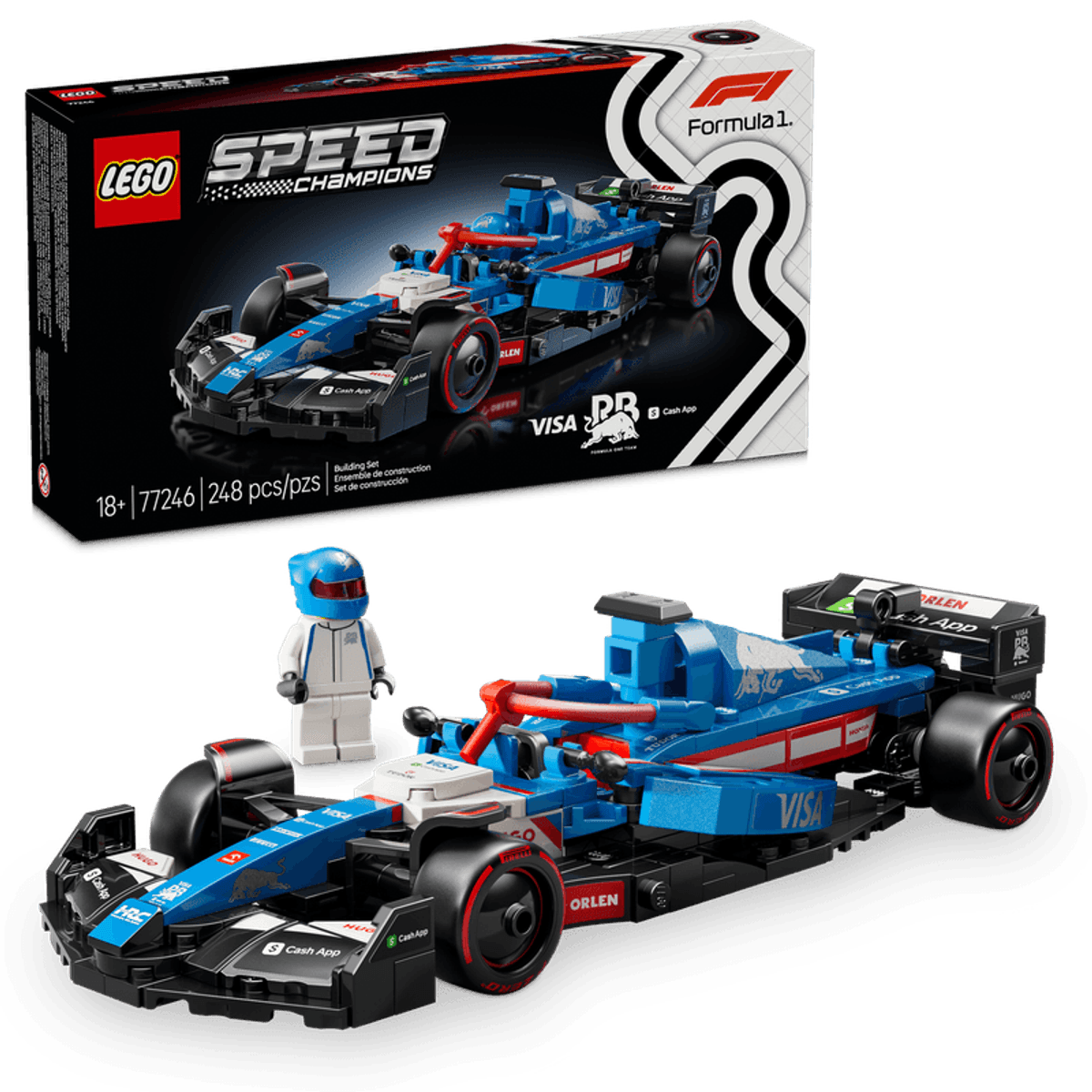 LEGO Speed Champions Auto de Carreras Visa Cash App RB VCARB 01