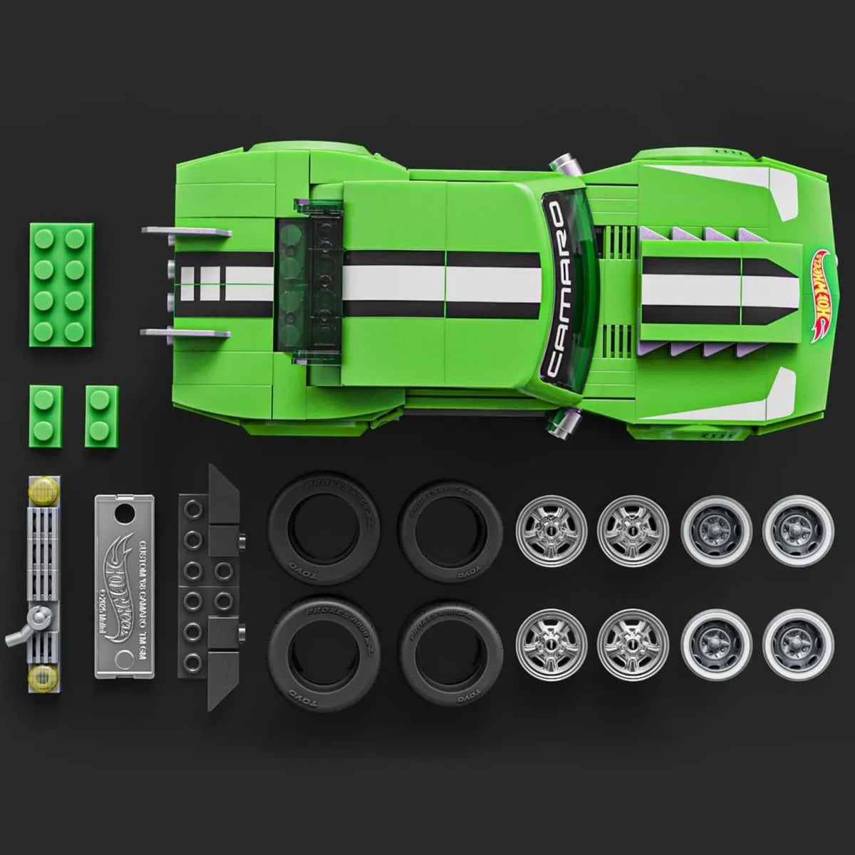 Mattel Brick Shop Hot Wheels Custom ’68 Camaro – Auto de Construcción Escala 1:32