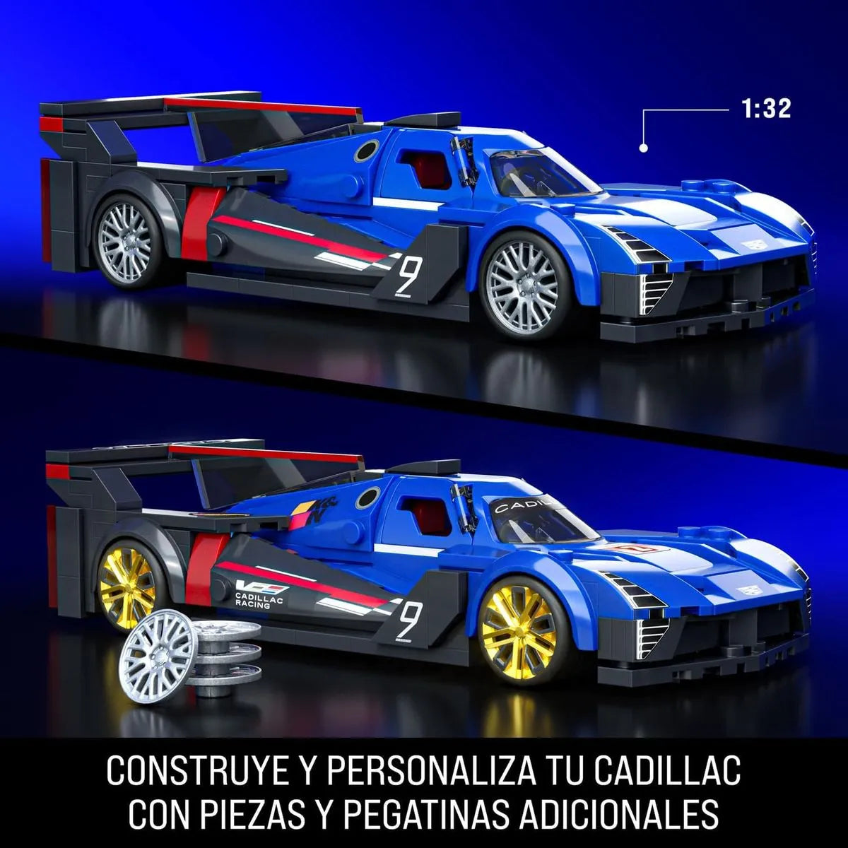Mattel Brick Shop Hot Wheels Cadillac Project GTP Hypercar – Auto de Construcción Escala 1:32