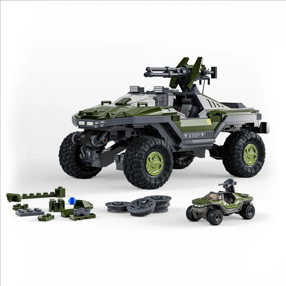 PREVENTA Mattel Brick Shop Elite Halo UNSC M12 Warthog – Escala 1:22