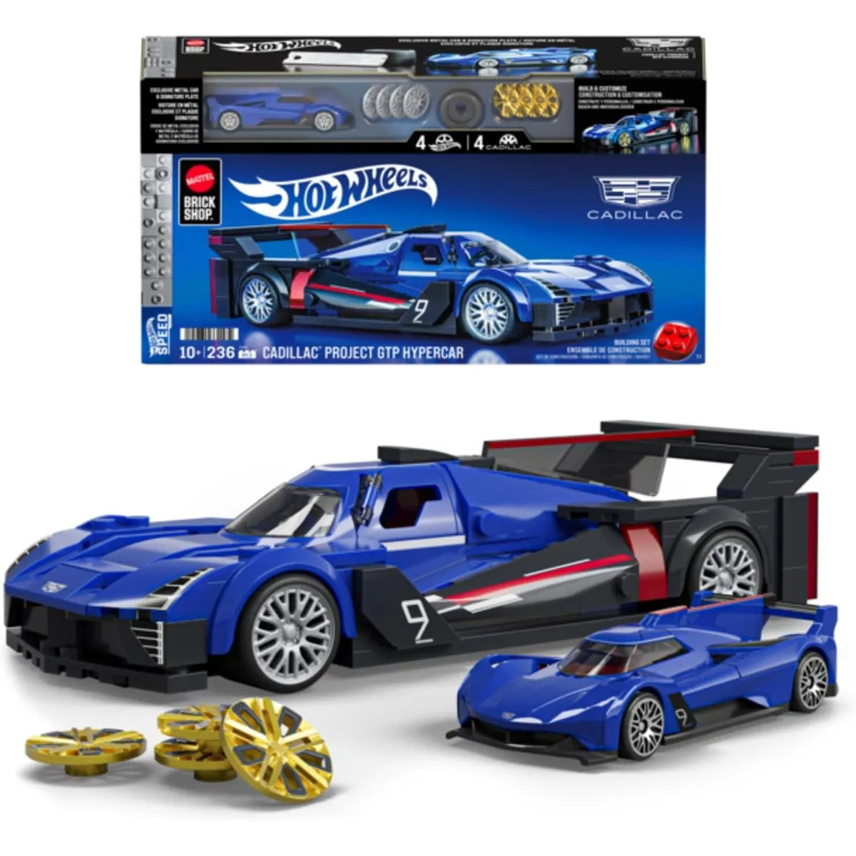 Mattel Brick Shop Hot Wheels Cadillac Project GTP Hypercar – Auto de Construcción Escala 1:32