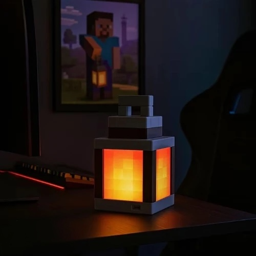 Lámpara Minecraft – Recargable USB con Control Remoto