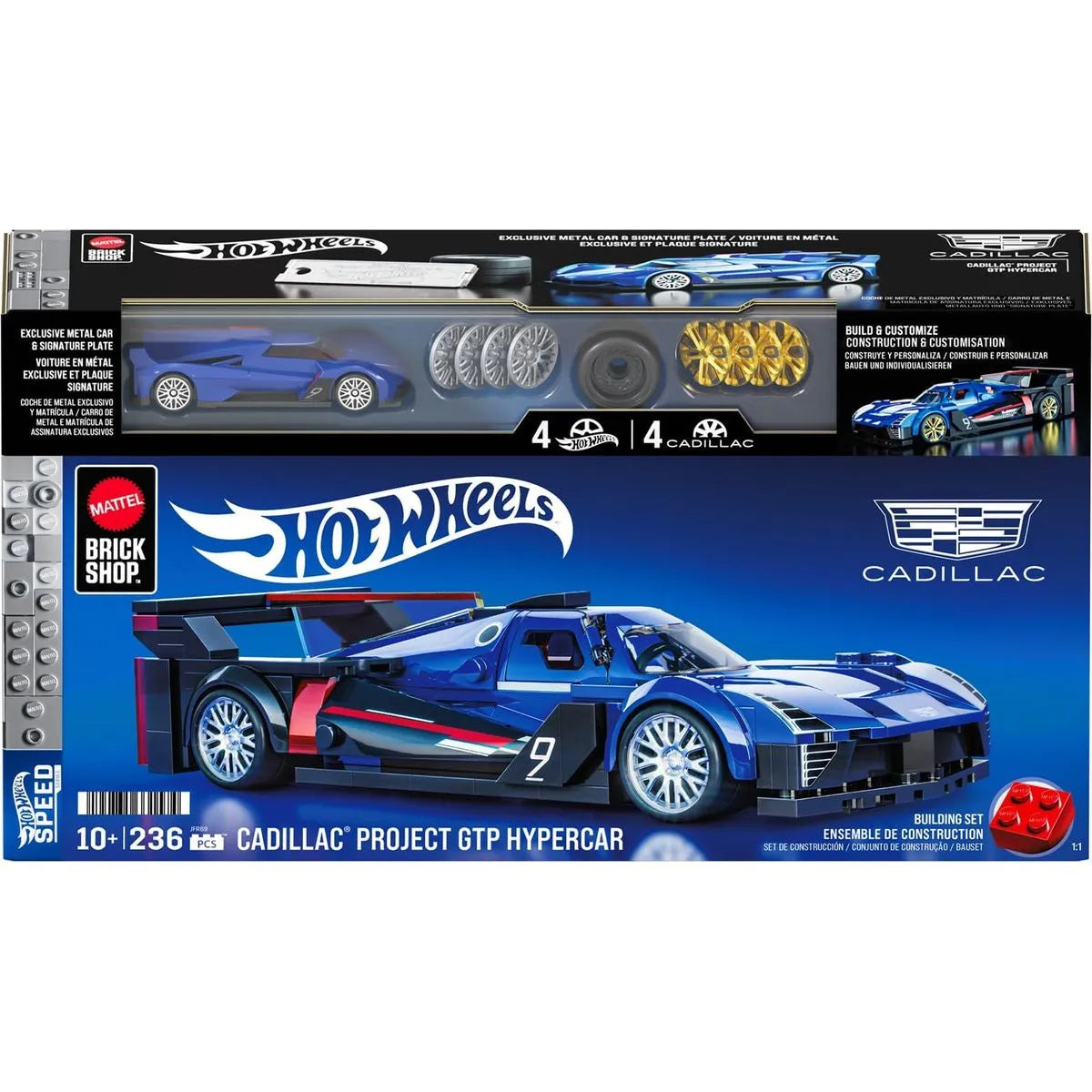 Mattel Brick Shop Hot Wheels Cadillac Project GTP Hypercar – Auto de Construcción Escala 1:32