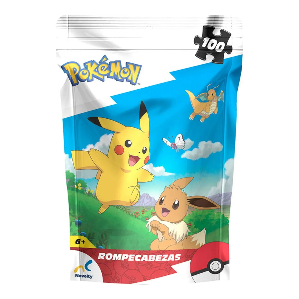 Rompecabezas Pokémon Eevee Bolsa Foil – 100 Piezas