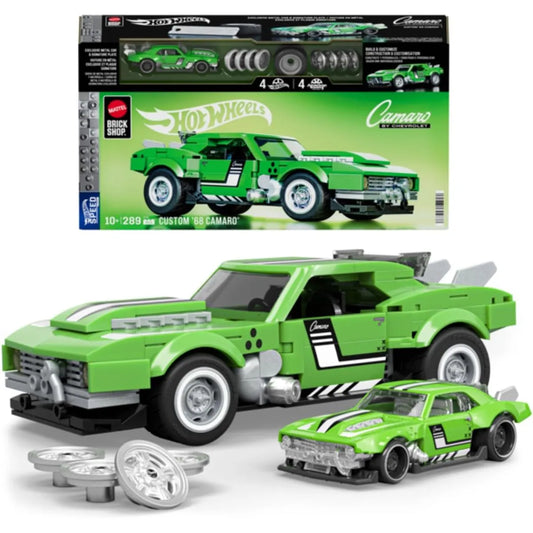 Mattel Brick Shop Hot Wheels Custom ’68 Camaro – Auto de Construcción Escala 1:32