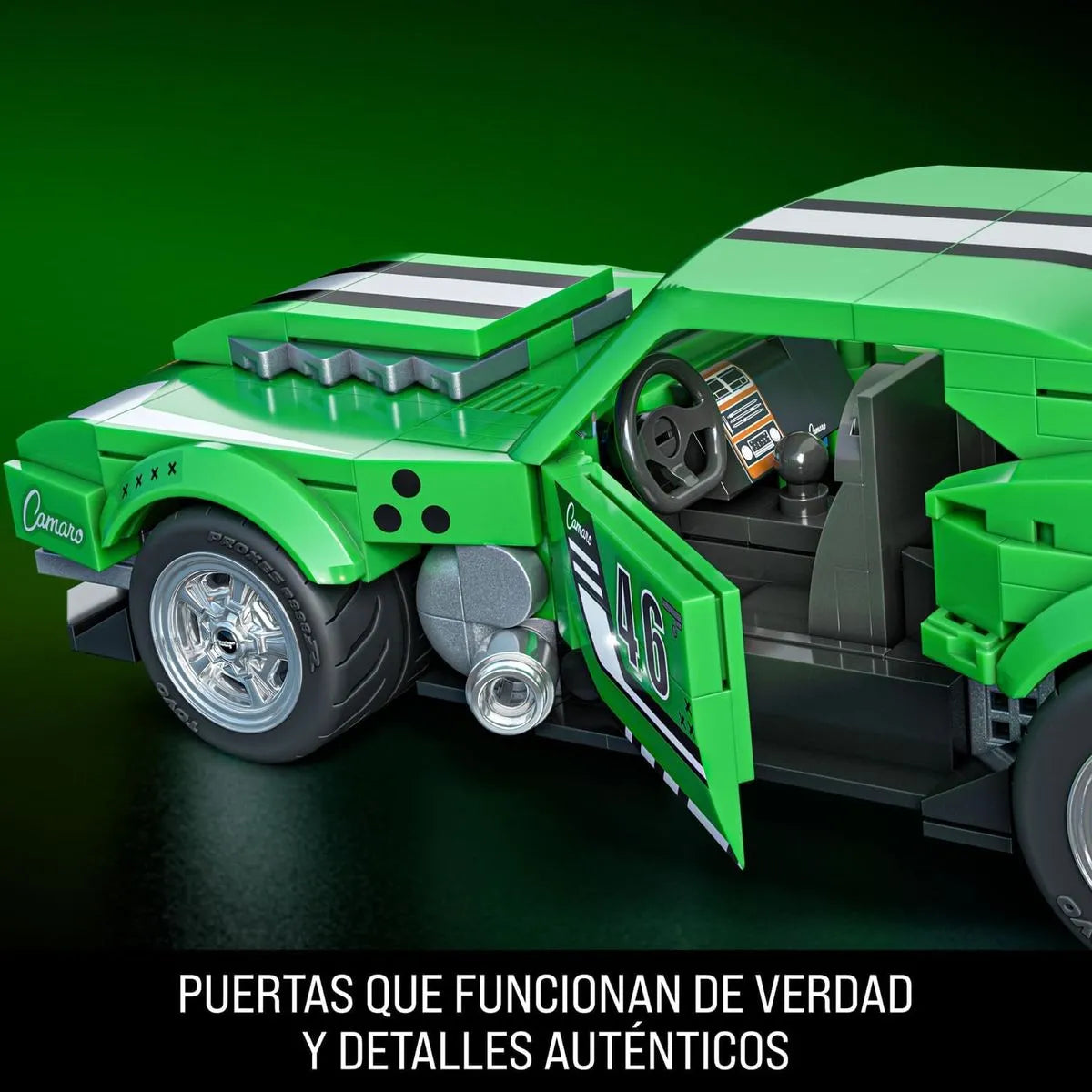 Mattel Brick Shop Hot Wheels Custom ’68 Camaro – Auto de Construcción Escala 1:32