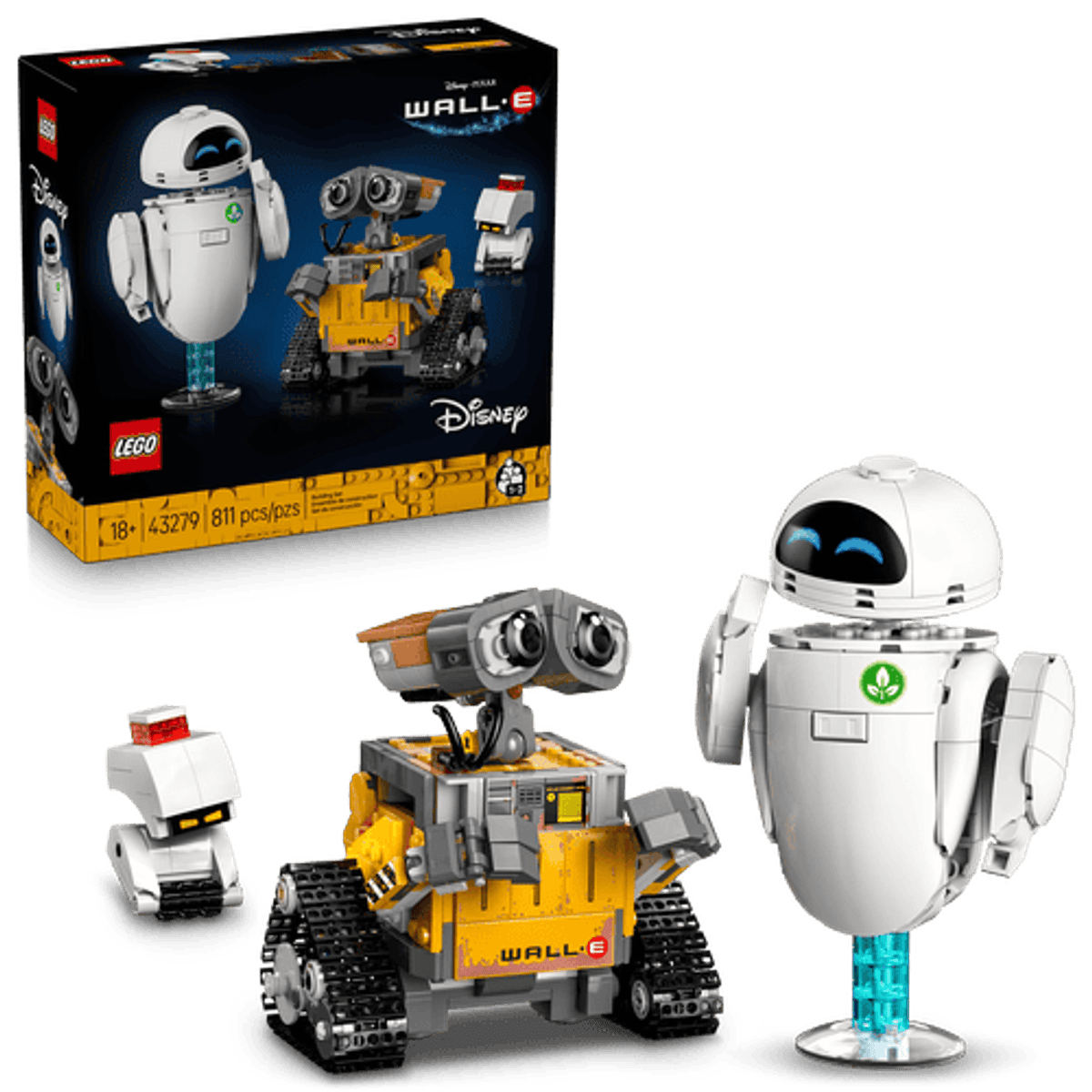 LEGO Disney Pixar WALL-E y EVE – Set para Adultos de 811 Piezas