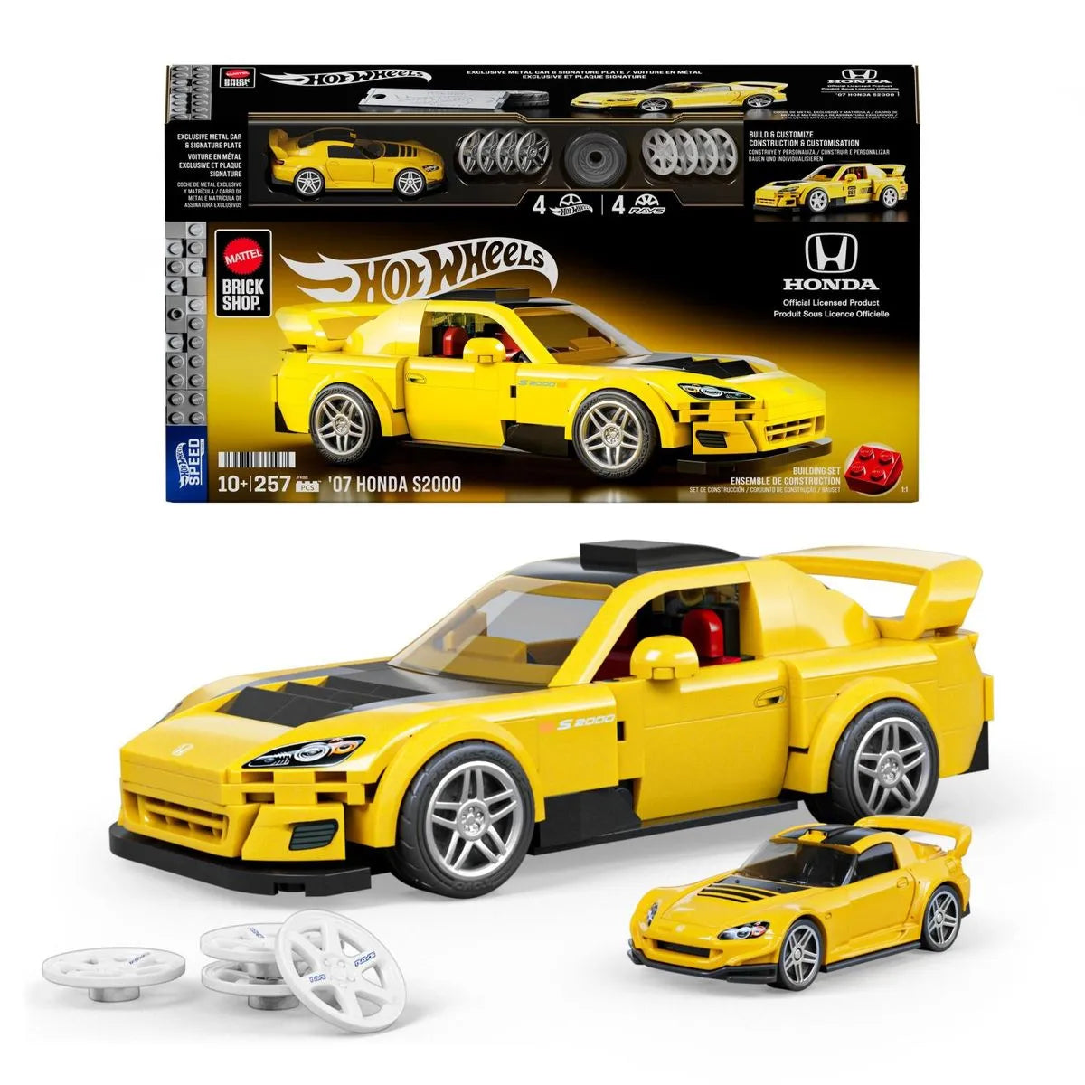 Mattel Brick Shop Hot Wheels Honda S2000 2007 – Auto de Construcción Escala 1:32